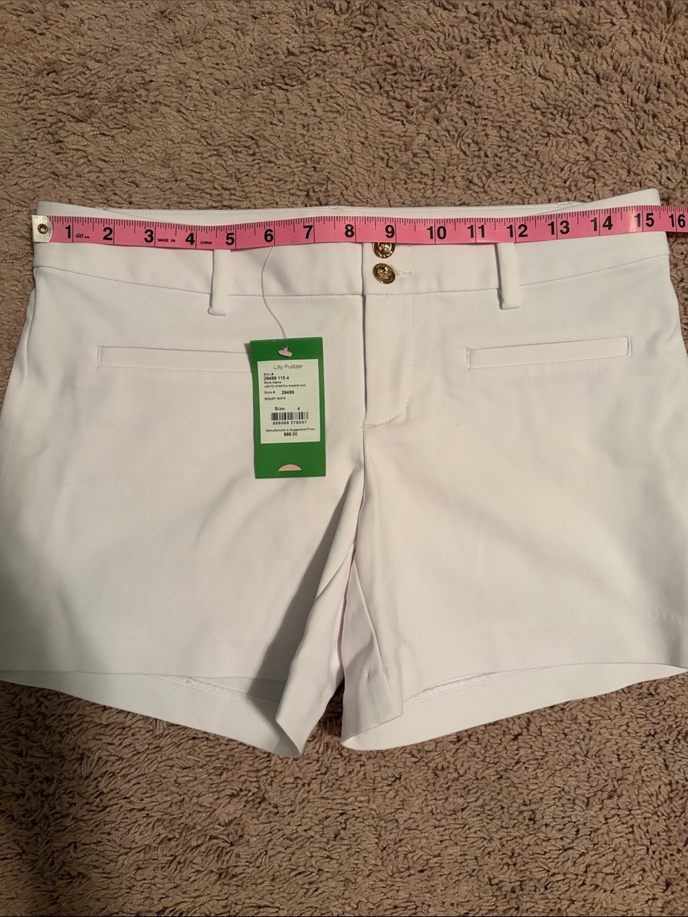 Lilly Pulitzer 4 New With Tags White Joette Shorts - Picture 5 of 5